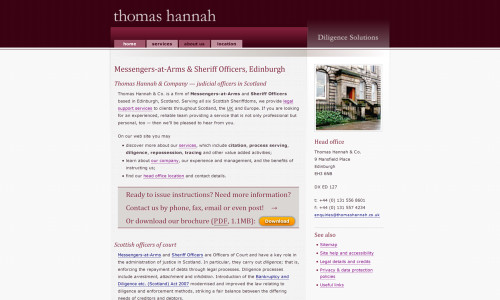 Thomas Hannah & Co. website