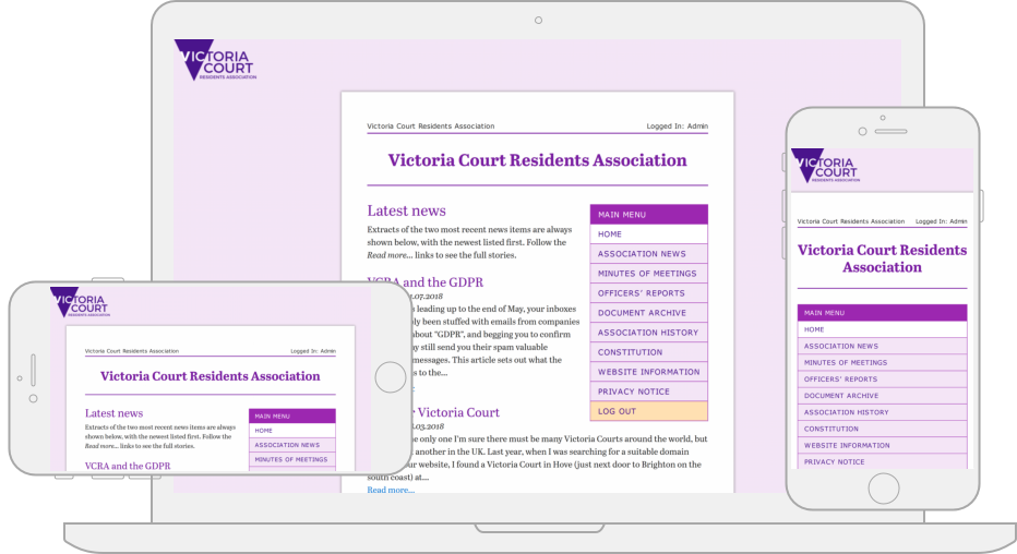 The Victoria Court Residents Association website